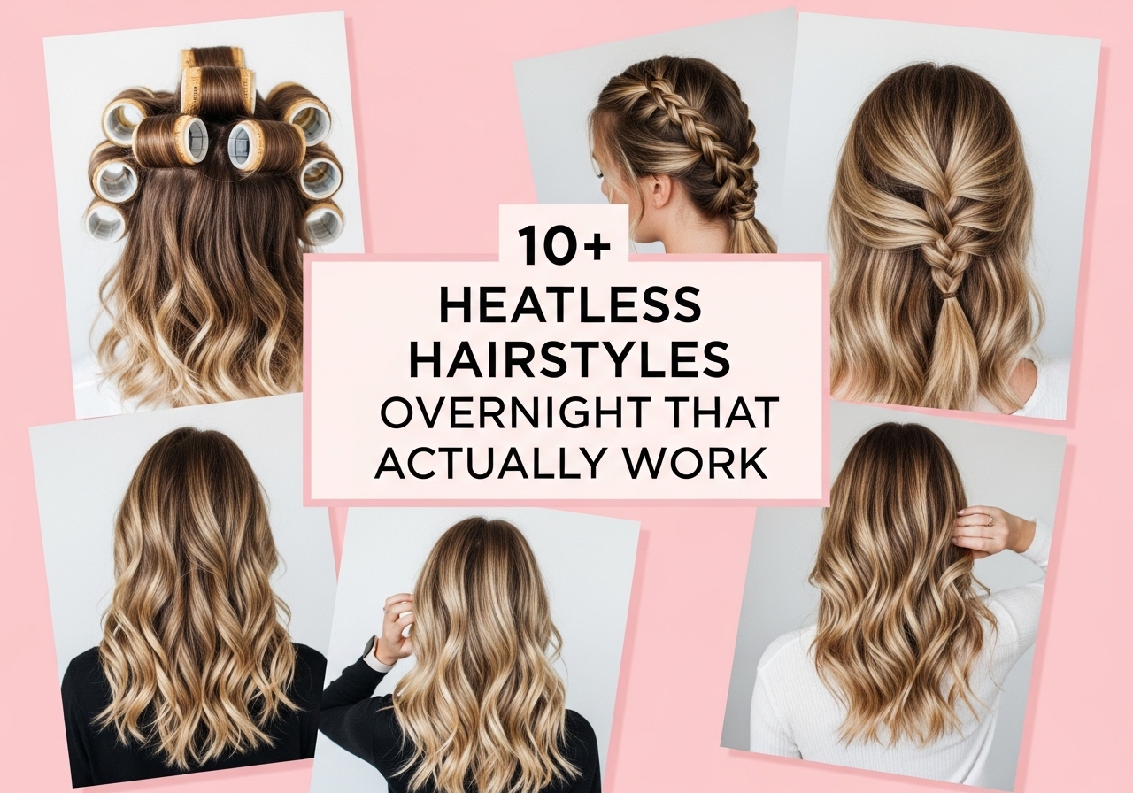 10+ Heatless Hairstyles Overnight That Actually Work